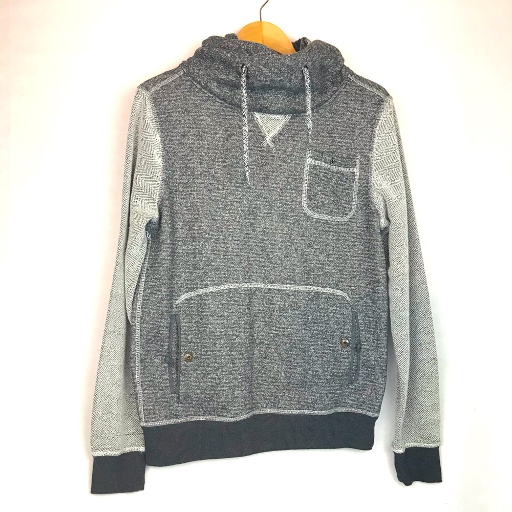 Urban Heritage Gray Women’s Long-sleeve Front Pocket Pullover Hoodie Street Wear